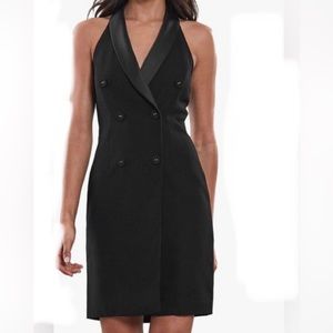 REISS Sinead Black Tuxedo Dress